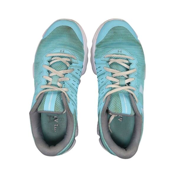 Under Armour Shoes Women 8.5 Athletic Sneaker Trainers Running Sport Active Blue - Picture 6 of 13